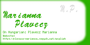 marianna plavecz business card